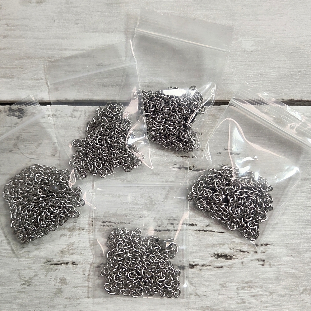 Five Pack Stainless Steel Chain Necklace